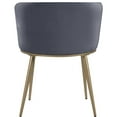 thumbnail image 7 of Meridian Furniture Skylar Gray Velvet Dining Chair (Set of 2), 7 of 7