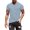 Light Blue, variant on Men's Henley T Shirts Short Sleeve Heavyweight Crewneck Shirts Kingdom T-Shirt Business Tops Summer Ribbed Textured Tees