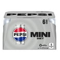 thumbnail image 1 of Pepsi Diet Cola 6 x 222mL, Mini Cans, 1 of 10