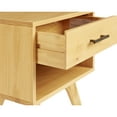 thumbnail image 2 of Camaflexi Mid Century Modern Nightstand 1 Drawer Night Stand with Open Shelf, Oak, 2 of 10