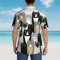 thumbnail image 6 of Goofa Colors Cats Hawaiian Shirt for Men, Unisex Summer Beach Casual Short Sleeve Button Down Shirts,Aloha Tropical Floral print shirt-XX-Large, 6 of 9