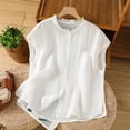 thumbnail image 2 of SAFUNY Women's Collared Sleeveless Blouse Casual Loose Tank Top for Office Casual and Weekend Brunch White XXL, 2 of 8