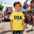 thumbnail image 2 of RMGVDSD Kids 250th Anniversary USA Shirts Boys Graphic Tees American Flag T-Shirts Independence Day Casual Short Sleeve T Shirts Crewneck Stylish Tops 12-13 Years, 2 of 4