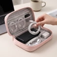thumbnail image 4 of Electronics Cable Organizer Pouch, Silver Multifunctional, 1 Piece Padded, Portable Travel Storage Bag for Charging Cords, Power Adapters, Earphones and Small Digital Accessories, 4 of 5