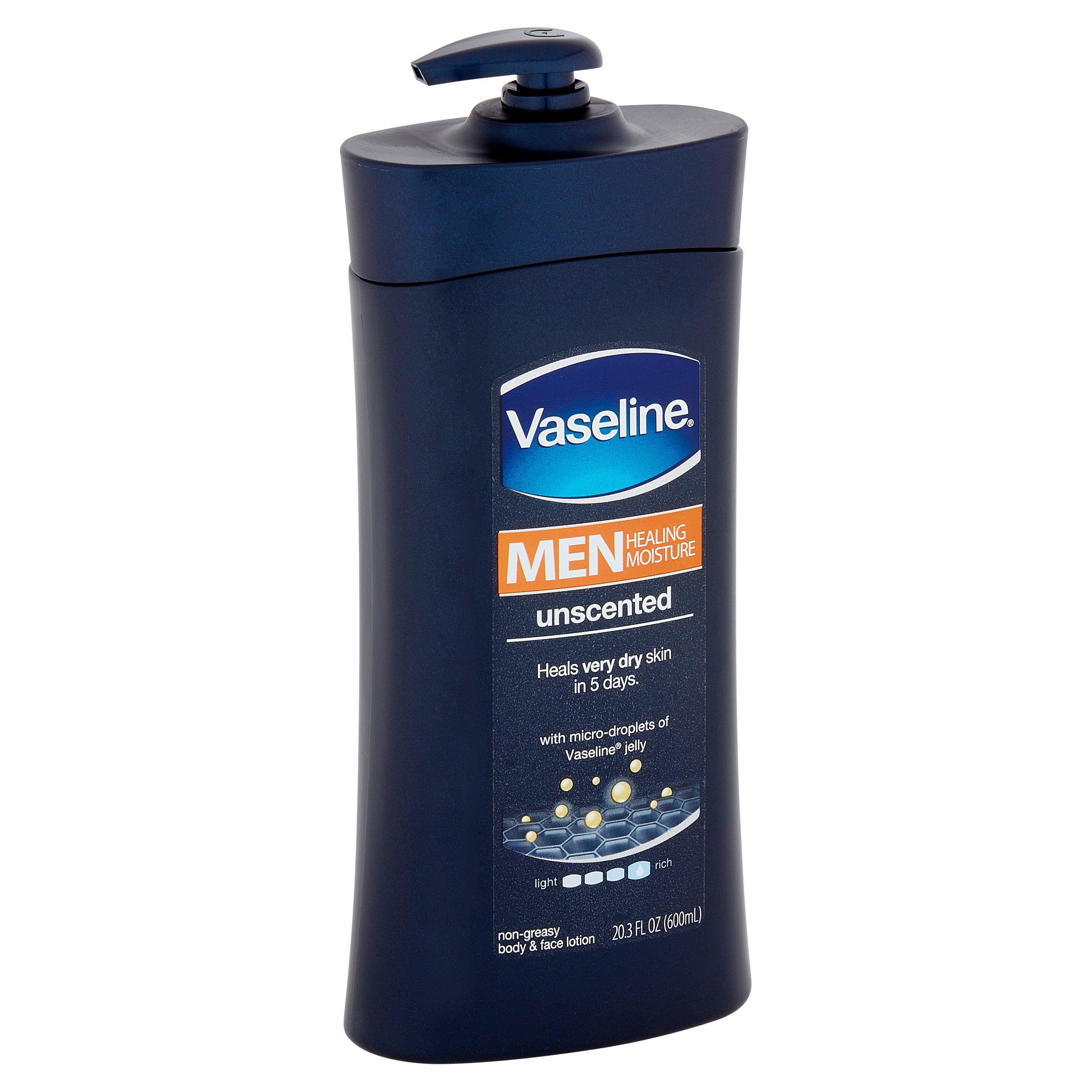 vaseline men's unscented lotion