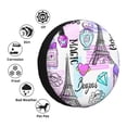 thumbnail image 4 of Susaid Eiffel Tower and Hearts Print Tire Covers,Waterproof Anti-UV Snow Sun Rain Tire Covers for RV,Truck, SUV, Trailer, Camper-16 inch, 4 of 6