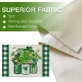thumbnail image 3 of St. Patrick''s Day Clover Placemats Set of 4, Shamrock Mason Jar Plaid Check Farmhouse Dining Table Place Mats, Gold Coins Daisy Irish Holiday Kitchen Decor Home Decoration 12 x 18 Inch, 3 of 6