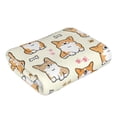 thumbnail image 3 of Bingfone Cartoon Corgi Ultra Absorbent & Soft Hand Towels For Bath, Hand, Face, Gym And Spa-27.5x16in, 3 of 9