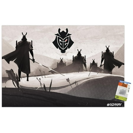 G2 Esports - Samurai Wall Poster with Pushpins, 22.375" x 34"