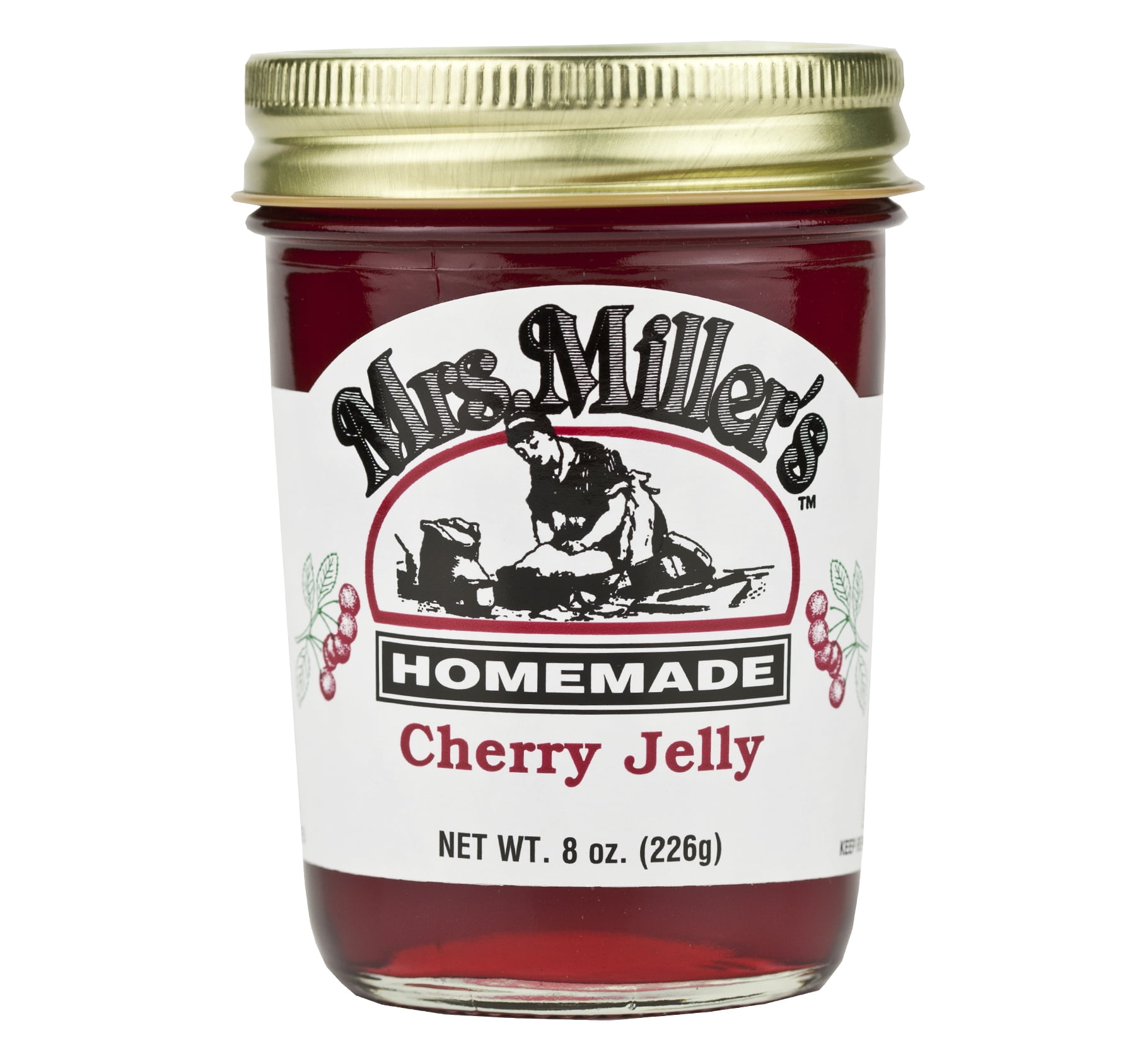 Mrs. Miller's Cherry Jelly 8 oz. (3 Jars)
