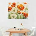 thumbnail image 2 of Nawypu  Flower Framed Artwork Orange Poppies Picture Elegant Flowal Canvas Wall Art 1, 2 of 4
