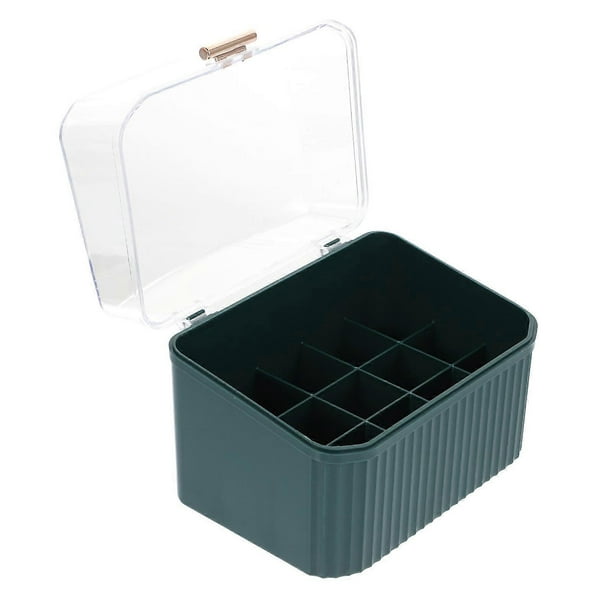 The **Transparent Lid Makeup Storage Box** is a practical and stylish desktop organizer designed to keep your cosmetics neatly arranged and easily
