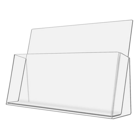 4 Pack Brochure Holder for 11" Wide Catalogs Horizontal Advertisement Literature Take One Organizer Clear Acrylic Display Stand for Doctors Offices and Schools