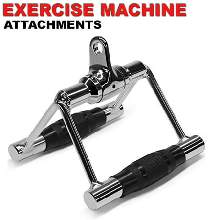 Fitness Maniac Pro Deluxe Double D Handle with Rubber Handgrips Cable Attachment Row