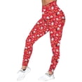 thumbnail image 5 of WTXUE Christmas Leggings for Women, Jeggings for Women, Women'S Christmas Printed High Waist Stretch Skinny Leggings, Red XXL, 5 of 5