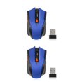 thumbnail image 3 of sweethay Ratón óptico ergonómico inalámbrico de baja latencia de velocidad rápida de 2,4 Ghz, portátil, 6 botones, ordenador para juegos, Azul 2piezas, 3 of 6