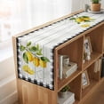 thumbnail image 6 of Table Runners 90 Inches Long Dress Scarves, Yellow Lemon Farmhouse Coffee/Dining/Kitchen Table Runner for Living Room, Summer Botanical Black White Checkered Wooden 13x90 Inch, 6 of 9