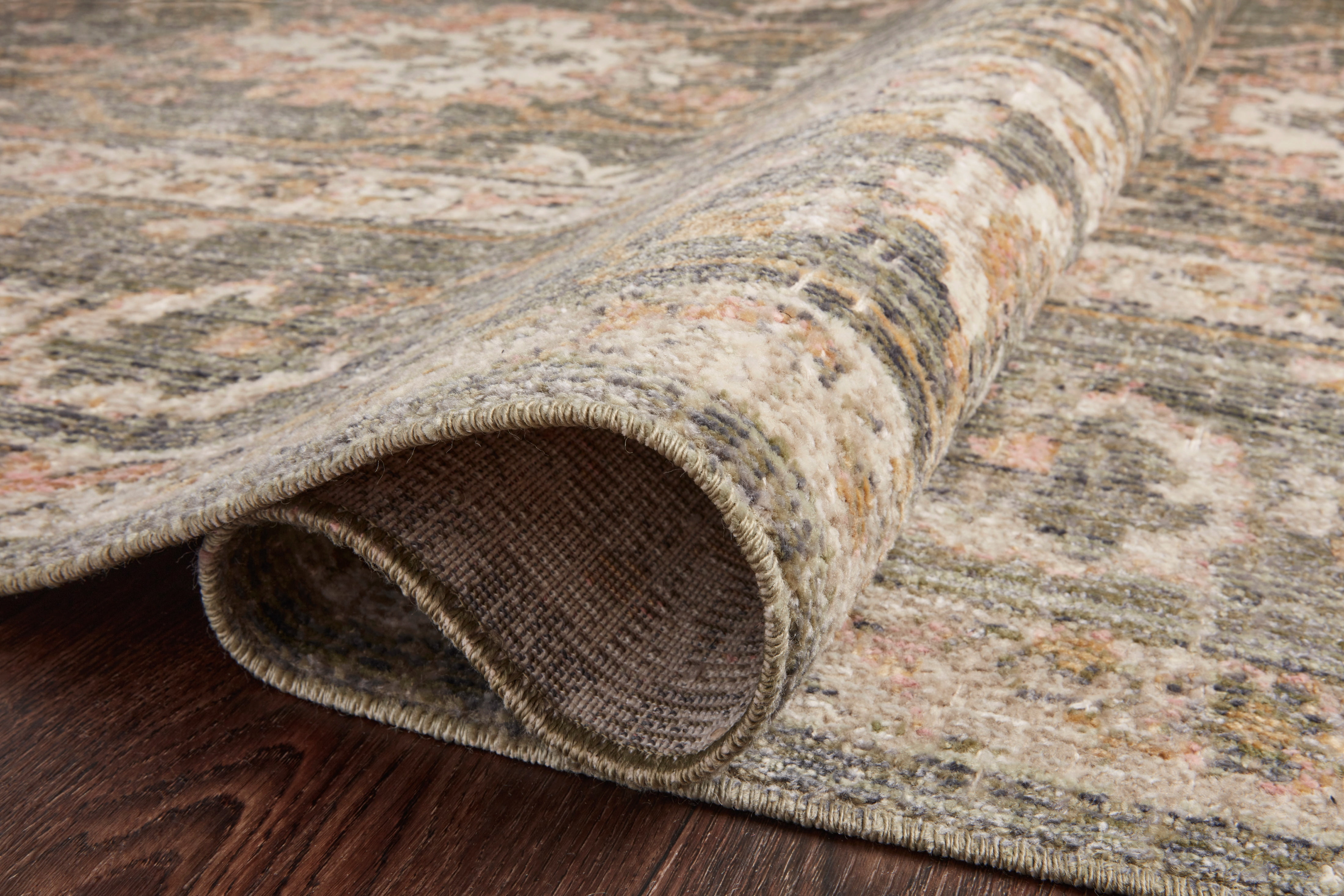 Chris Loves Julia x Loloi Rosemarie Sage/Blush 7'-10" x 10' Area Rug