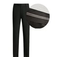 thumbnail image 6 of Men's 2-Piece Black Double-Breasted Suit Set: Blazer + Stretch Waist Pants, Bonus Tie, Formal Business Wedding Outfit, 6 of 7