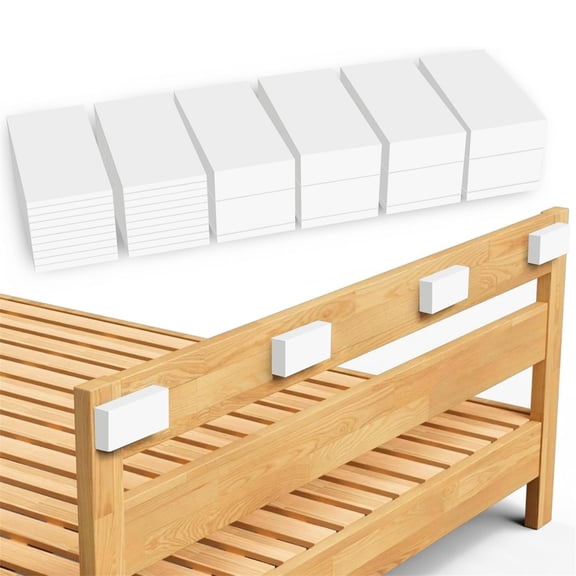 HYG Furniture Pads 32 Pcs Wall Protectors EVA Foam Headboard Stoppers for Wall Anti-Vibration Soundproof Pads Headboard Stoppers Bed Noise Stopper 8Pcs (20mm hick) 24Pcs (3mm thick),White