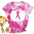 thumbnail image 2 of Luxalzxs Breast Cancer Awareness Shirts Women Pink Ribbon T-Shirt Cancer Fight Tees Casual Short Sleeve Round Neck Inspirational Tops Shirt, 2 of 5
