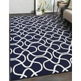 thumbnail image 3 of Mainstays Drizzle Navy/White Indoor Area Rug, 7'6" x 9'6", 3 of 5