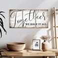 thumbnail image 3 of Elephant Stock Together We Have It All Typography Wall Art - Horizontal Multi Panel Canvas - Living Room Wall Decor - Wall Signs Multi Panel - White And Black Decor - 26" x 12", 3 of 8