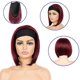 thumbnail image 2 of Burgundy Straight Bob Headband Wigs Short Bob Wigs for Black Women Wigs Heat, 2 of 5