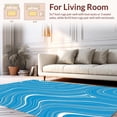thumbnail image 2 of ODIKA 2'x3' Machine Washable Non-Slip Area Rug, Modern Wave Cascade Design Abstract Rippled Motion Motif High Traffic Rug, Blue, 495721, 2 of 7