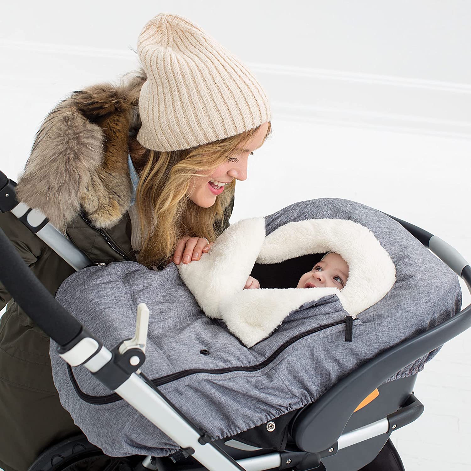 Stroll & Go Car Seat Cover Heather Grey Melange