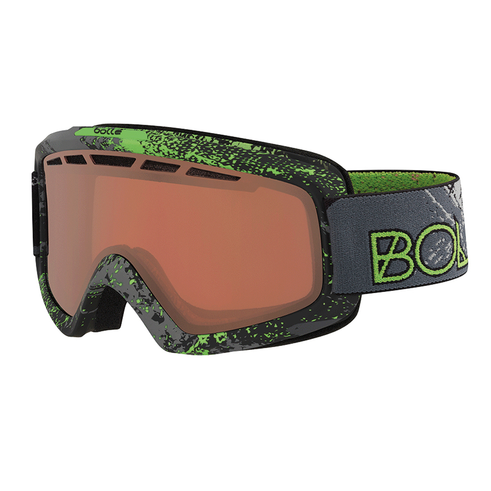 Bolle Winter Nova II Matte Green Zenith Vermillion Gun 21688 Ski Goggles M L by Bolle