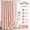 Blush Pink, variant on 96" Long Scalloped Linen Textured Waterproof Heavy Duty Shower Curtain with 12 Metal Hooks, Extra Long, Washable, Black Border Bathroom Decor