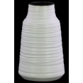 thumbnail image 1 of Vase Rond en Céramique avec Motif Peigné, Grand, Blanc, 1 of 1