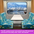 thumbnail image 4 of Rosnek Floral RV Dinette Cushion Covers, Replacement Elastic Camper Cushion Slipcovers Stretchable Furniture Protector for RV Camper Car Bench (1 Backrest Cover & 1 Bench Cover), 4 of 7