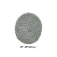 thumbnail image 2 of Better Trends 18"x20" Premium Toilet Lid Cover 100% Cotton Tufted Bathroom Rug Water Absorbent Reversible Machine Washable Silver - Lux Collection, 2 of 4