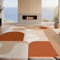thumbnail image 2 of Design&I 5'x7' Ultra Soft Area Rug, Earthy Tones Abstract Geometry Modern Geometric Circles and Curves Design Fluffy Washable Non Shedding for Bedroom Living Room Home Office, 2 of 3