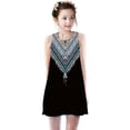 thumbnail image 2 of Aayomet Flower Girl Dress Girls Ruffle Sleeve Swiss Dot Dress Stretchy A-Line Flutter Sleeve Casual Dress,Black 5-6 Years, 2 of 5