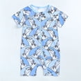 thumbnail image 4 of ATAIKU Infant Baby Boys Short Sleeve Romper 3M-3T Newborn Cotton 2 Way Zipper Jumpsuit Toddler Summer Bodysuit - 1PCS Shark, 4 of 11