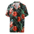 thumbnail image 4 of Women's Dressy Business Shirts Short Sleeve Collared Floral Print Casual Fashion Spring Tops Work Button Down Blouses, 4 of 6