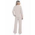 thumbnail image 4 of Conjuntos de Salón para Mujer, Conjuntos de 2 Piezas para Otoño, Pantalones Anchos, Conjuntos A Juego, Ropa de Mujer Albaricoque M, 4 of 8