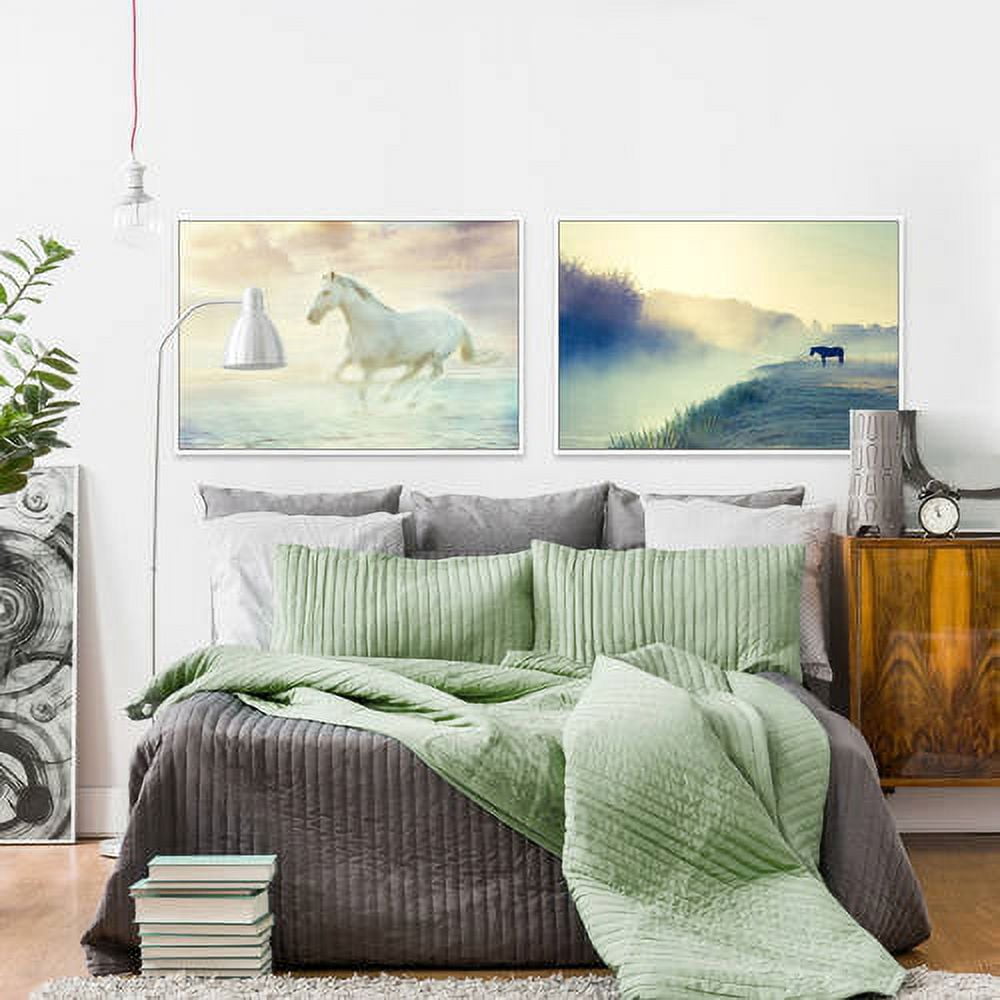 Horses in Nature Diptych