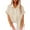 Beige, variant on Womens Linen Button Up Shirt Sleeveless Collared Tops Plain Blouses Work Shirts Dressy Casual Summer Tshirt Light Blue,M
