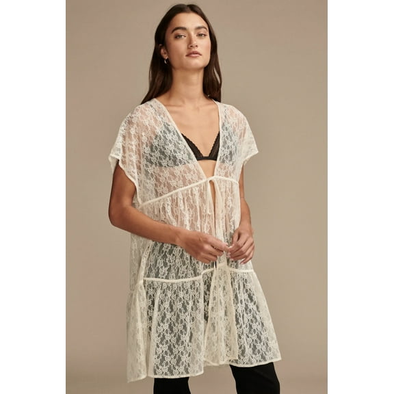 Lucky Brand Womens Festival Lace Tiered D Gardenia ML
