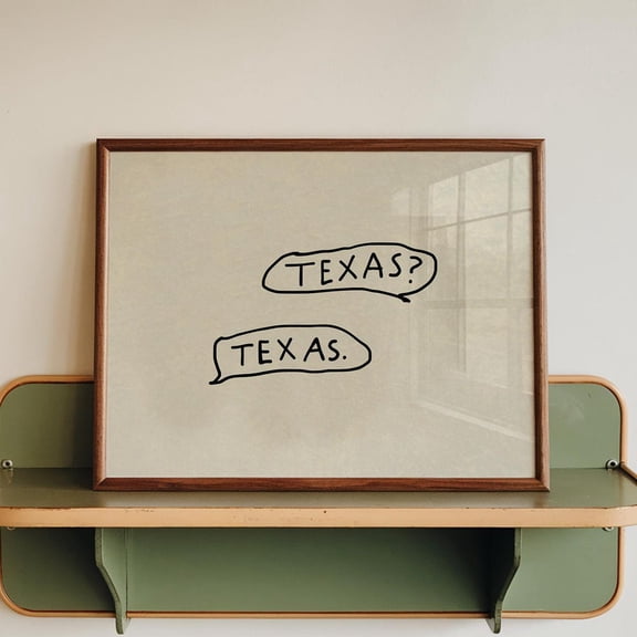 Texas Art Print: State Love Poster UNFRAMED PAPER POSTER, Home Decor, Vintage Gift, Living Room Dercor