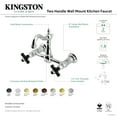 thumbnail image 7 of Kingston Brass KS2441PKX Duchess Double-Handle Wall-Mount Bridge Kitchen Faucet, Polished Chrome, 7 of 7