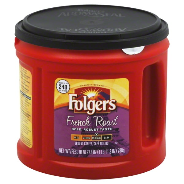 Folgers Mountain Grown French Roast MedDark Ground Coffee Walmart