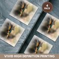 thumbnail image 6 of 3drose, Fine Art Acrylic Painting of a Colorful Bee Eater in Flight, Set of 4 Ceramic Tile Coasters, 6 of 7