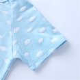 thumbnail image 6 of WIBACKER Cotton 3M-3T Newborn Baby Girl 2 Way Zipper Romper Summer Short Sleeve Clouds Jumpsuit for Infant Toddler, 6 of 13