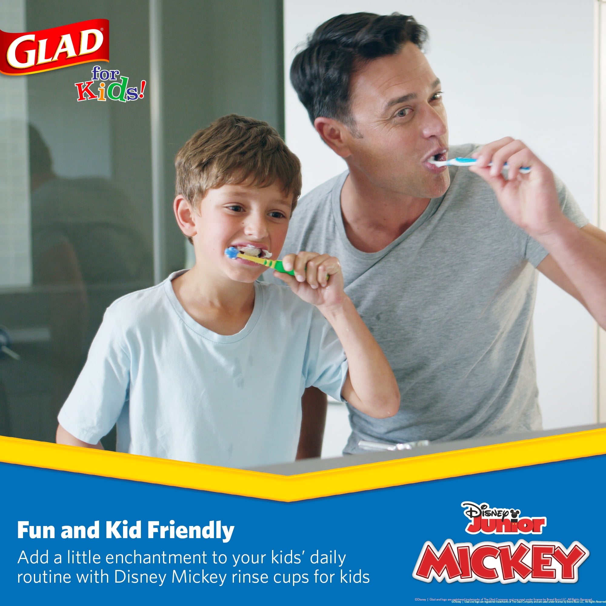 Glad For Kids Disney Mickey and Friends Mini Bath Cups, 3oz, 100 Count