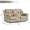 thumbnail image 6 of Bonzy Home Loveseat Recliner Sofa Set with Console Adjustable Backrest Theater Seating Reclining Living Room Set, Cup Holders, Hidden Arm Storage, Camel, 6 of 7